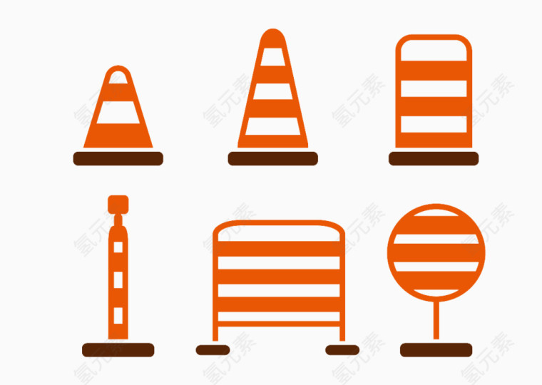 简笔画路况标志