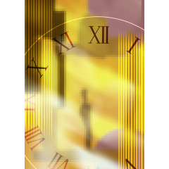 罗马数字金色表金色线框