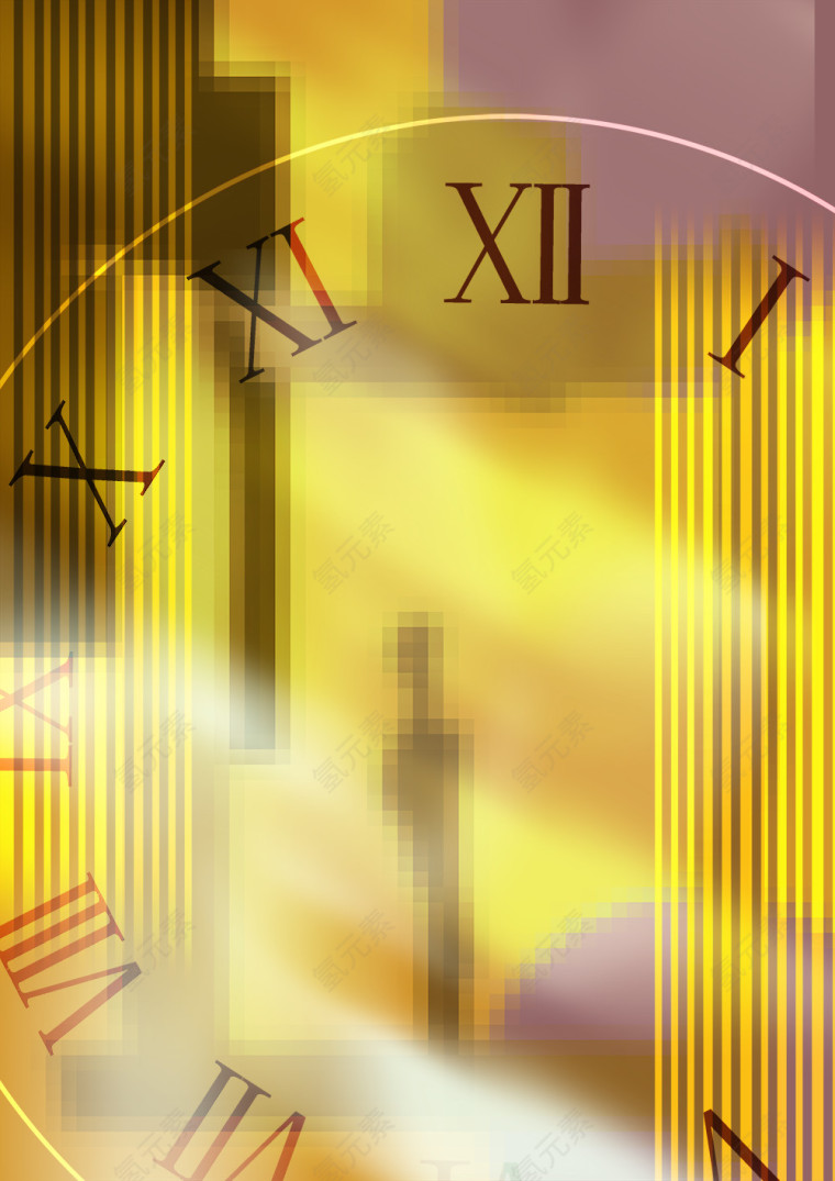 罗马数字金色表金色线框