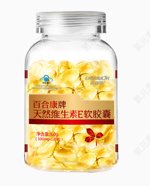 百合康牌天然维生素E软胶囊