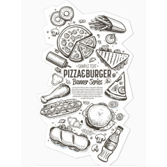 报刊拼图矢量图