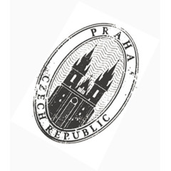 复古文艺装饰邮戳欧洲旅行图案