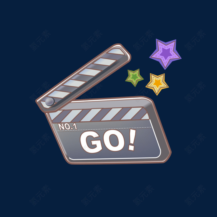 手绘精彩星星图形