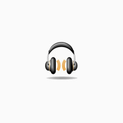 黑色卡通耳机耳麦