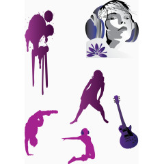 艺术培训剪影动感