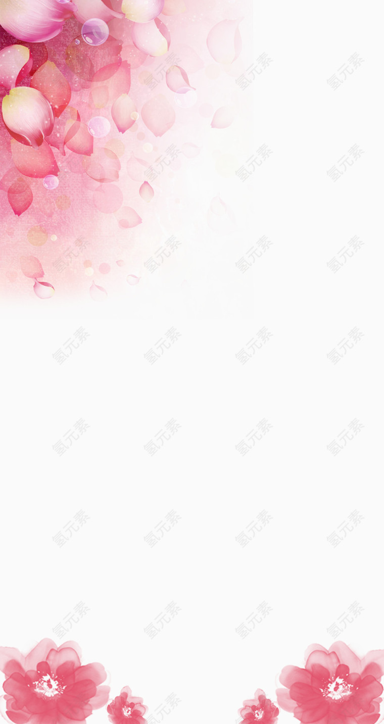 女生节花瓣背景