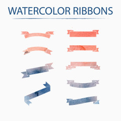 各种水彩丝带免费下载