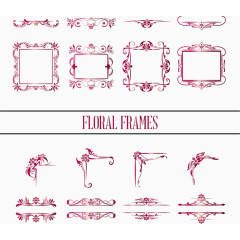 红宝石渐变色欧式边框