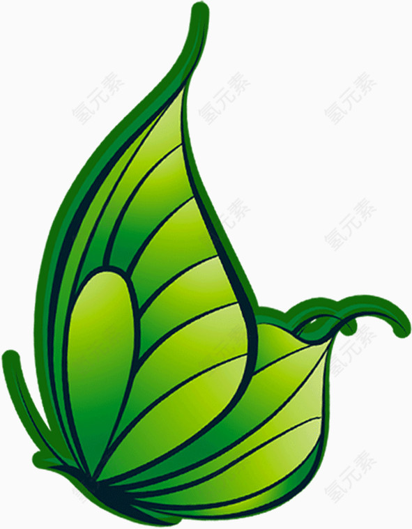 绿色油画的叶子