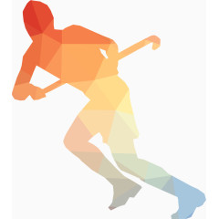 彩色矢量运动剪影