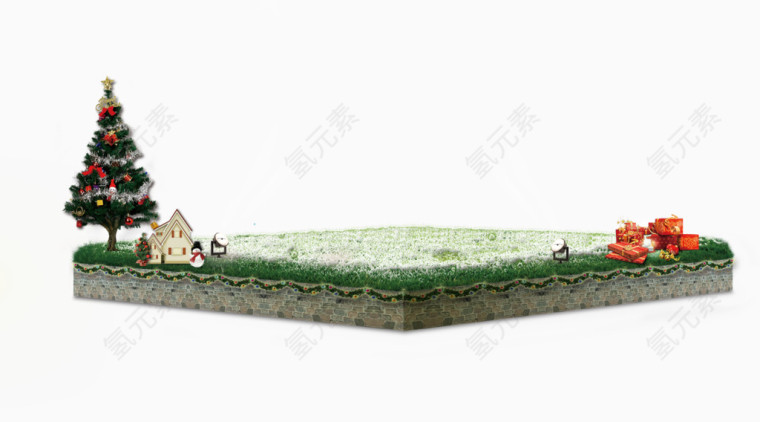 草坪房子树