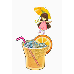 打着雨伞的小女孩