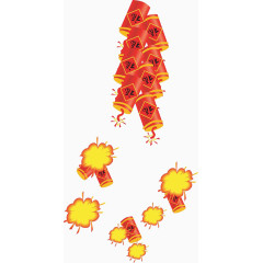 福字的大红爆竹