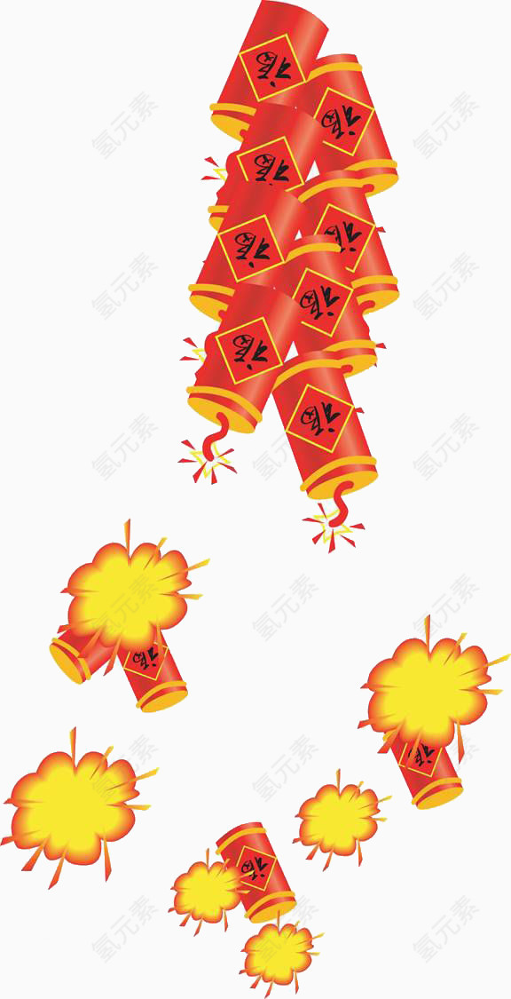 福字的大红爆竹