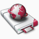 红白色存储硬件图标