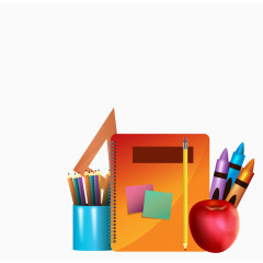 矢量手绘文具