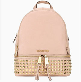 粉色铆钉双肩包