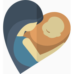 矢量母亲节卡通母抱婴7