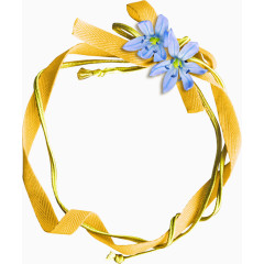 花朵彩带圆环