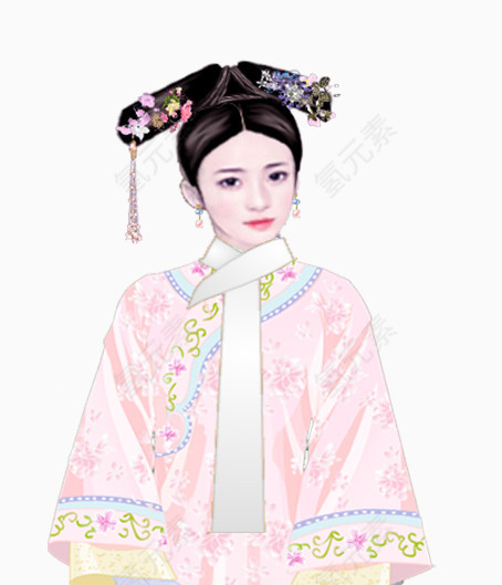 宫女插画