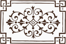 欧美花纹画框素材元素