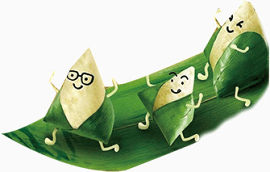 竹叶上奔跑的粽子