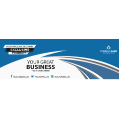 矢量蓝色广告banner