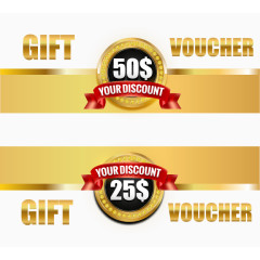 矢量金色大气商业礼物卡