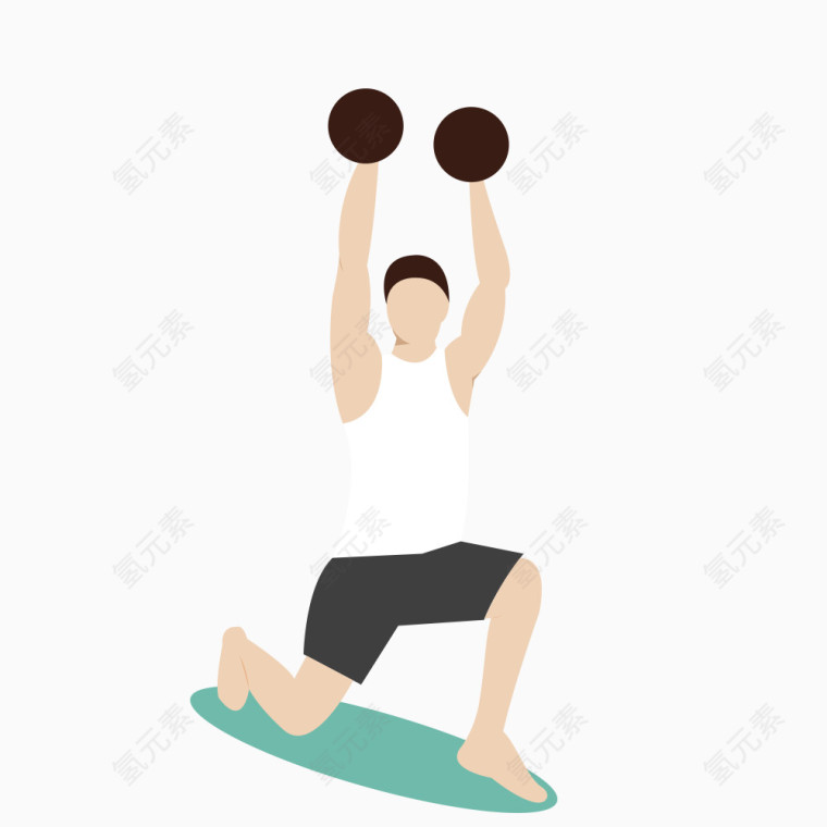 男士健身矢量素材