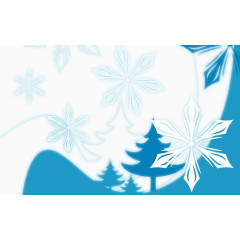 梦幻的雪花和圣诞树图案