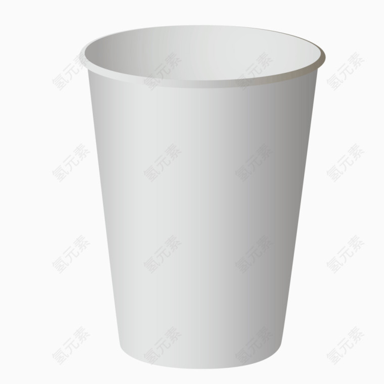矢量一次性杯子灰色质感