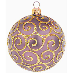 金色花纹圣诞彩球