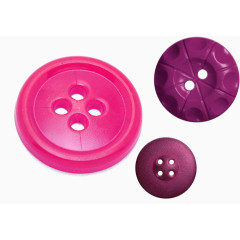 红色紫色扣子素材