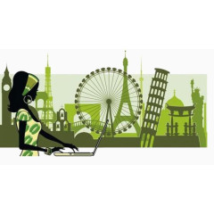 旅游广告元素