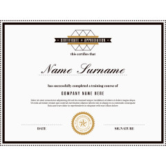 矢量荣誉证书设计