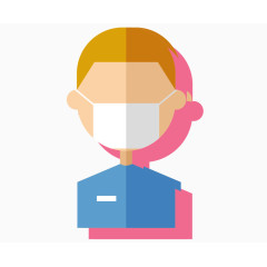 矢量戴口罩的衣服人员免费图片