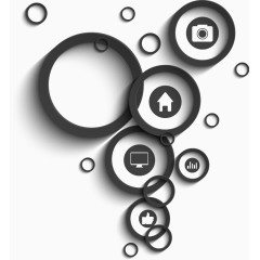 简洁大方的圆形的装饰图案