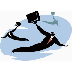 矢量飞翔的白领