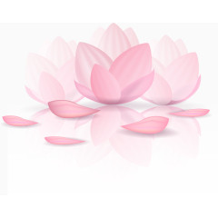 矢量手绘粉色花瓣