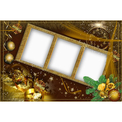 卡通金色豪华边框