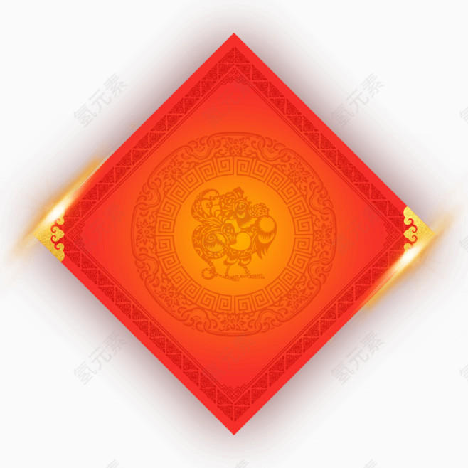 2017 红色 春节窗花