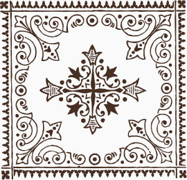 欧美花纹画框素材元素