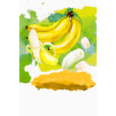 彩绘香蕉素材