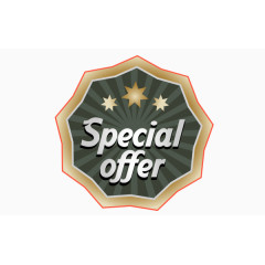 矢量八角图形标签