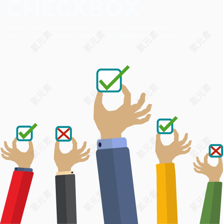 手拿对号素材