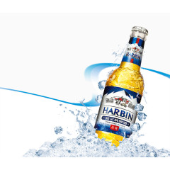 冰镇哈尔滨啤酒