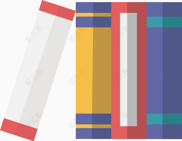 平面书籍矢量图