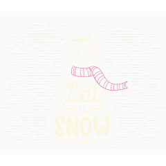 冬季下雪可爱雪人免费素材