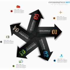 矢量PPT箭头图表
