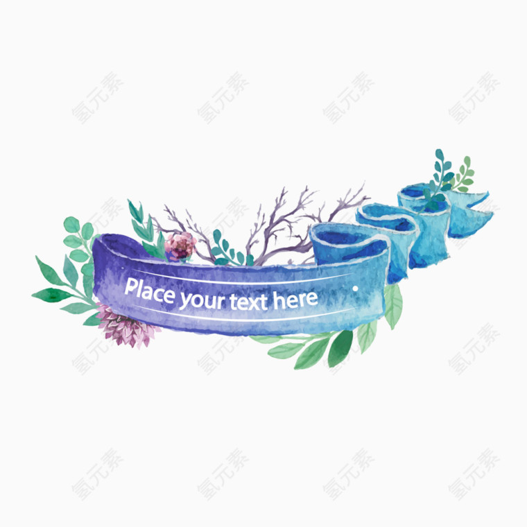 彩色花卉标题栏